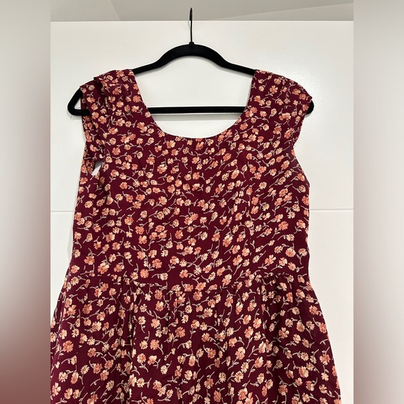 Flynn Skye red & pink floral boho festival mini dress summer vacation formal 1 - Picture 9 of 13